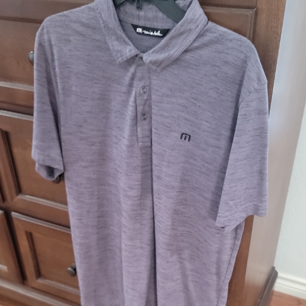 Travis Mathew Heathered Purple Polo Shirt